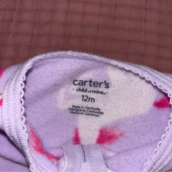 Carter's Pink and Purple Footies with Whimsical Llama Prints - Picture 5 of 5